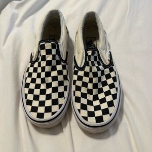 Womens vans - black and white checkered size 8